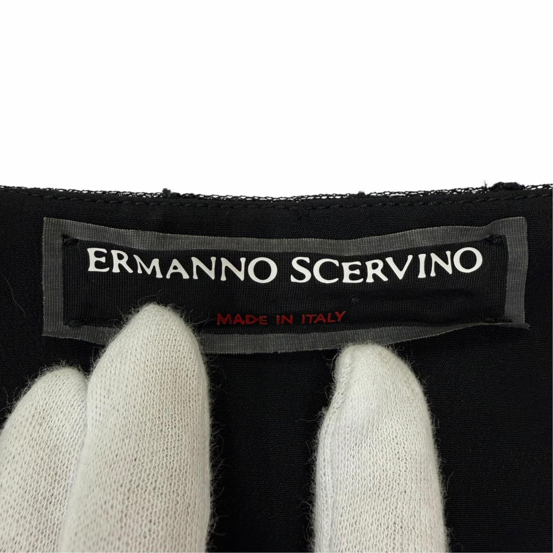 Excellent ERMANNO SCERVINO flare skirt Tulle skirt black cotton IT 38 EF029166