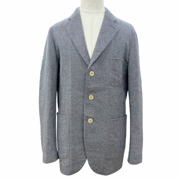 Great Loro Piana tailored jacket Tweed single jacket Navy system cashmere IT 52
