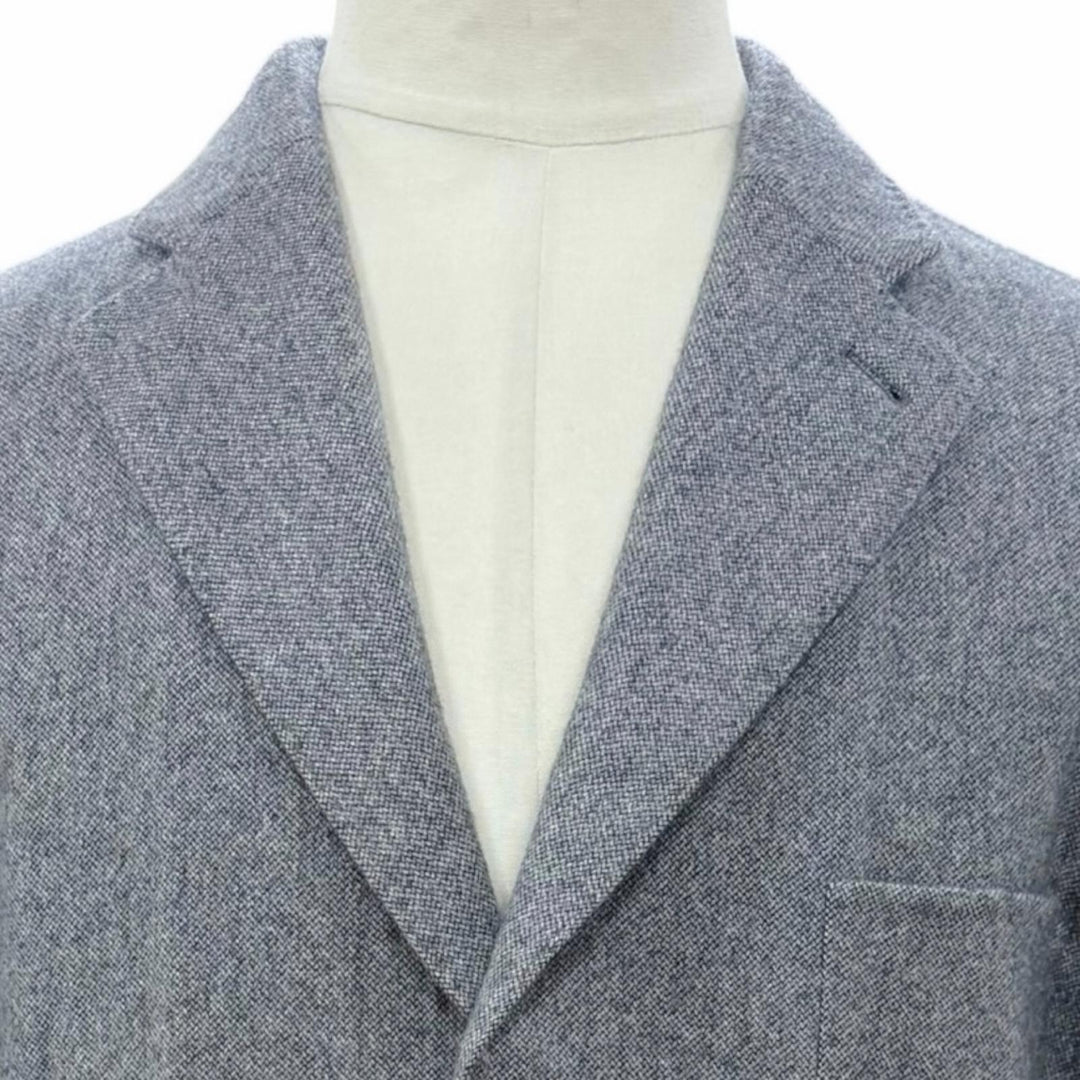 Great Loro Piana tailored jacket Tweed single jacket Navy system cashmere IT 52