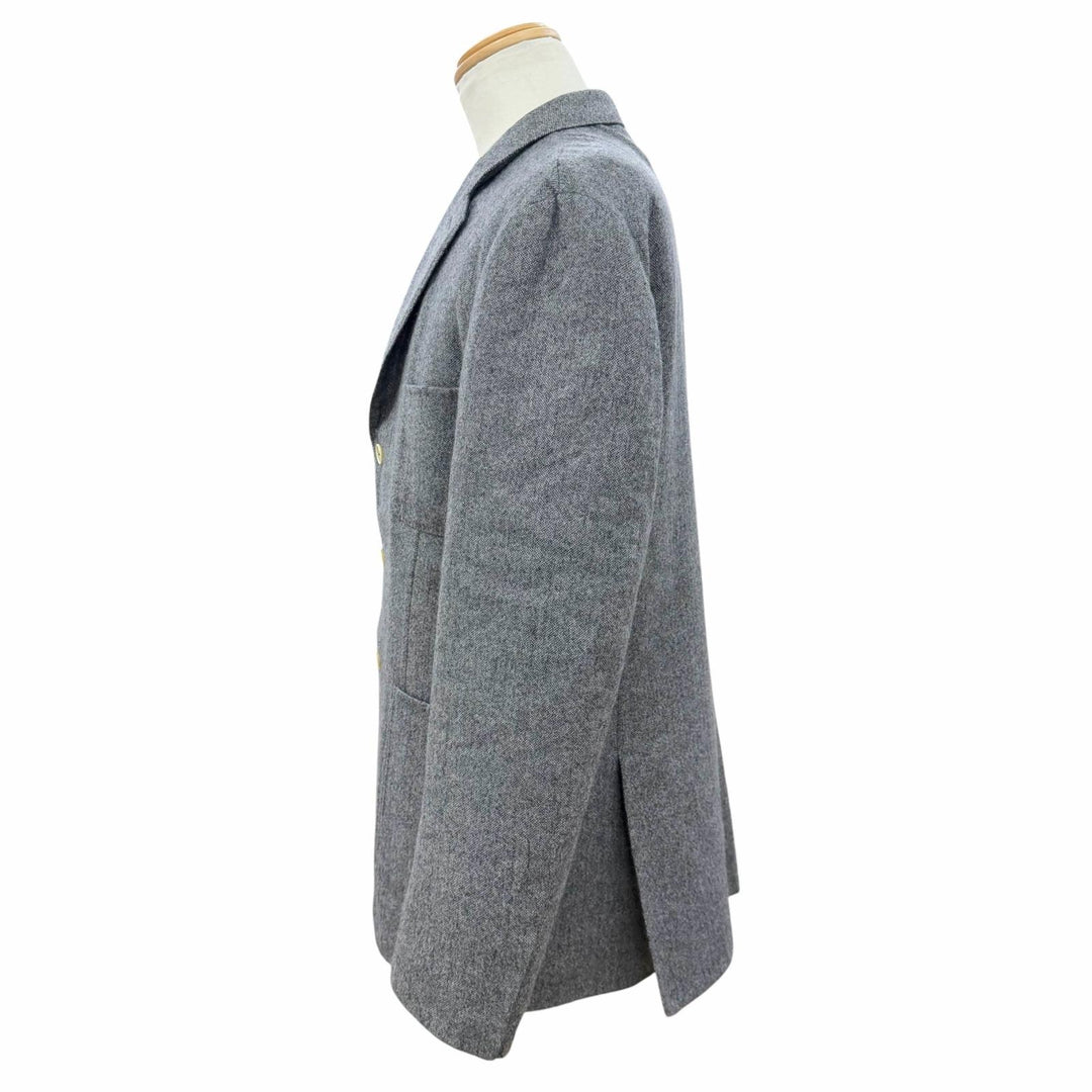 Great Loro Piana tailored jacket Tweed single jacket Navy system cashmere IT 52
