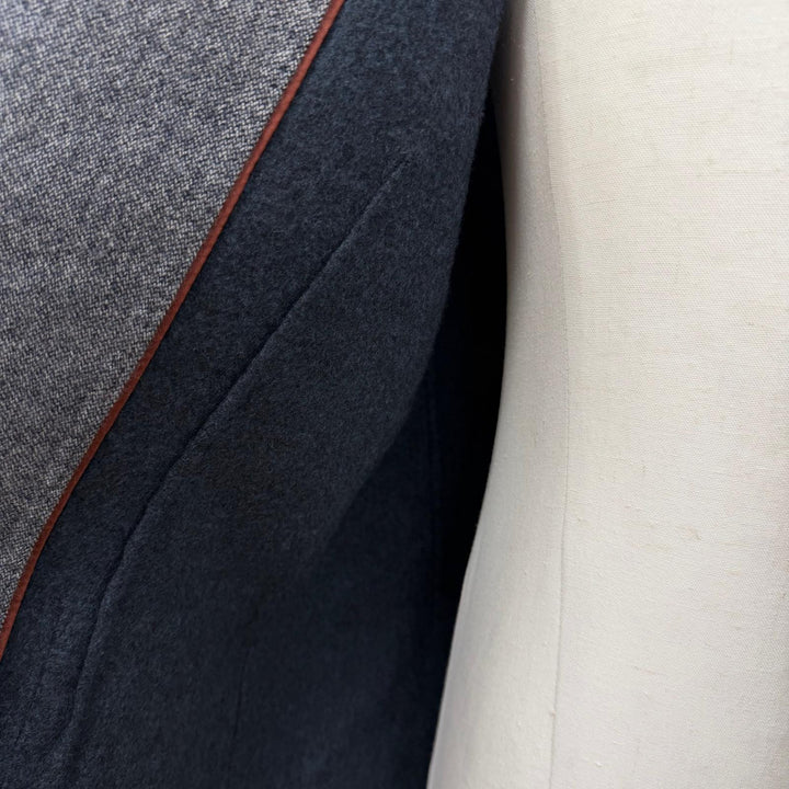 Great Loro Piana tailored jacket Tweed single jacket Navy system cashmere IT 52