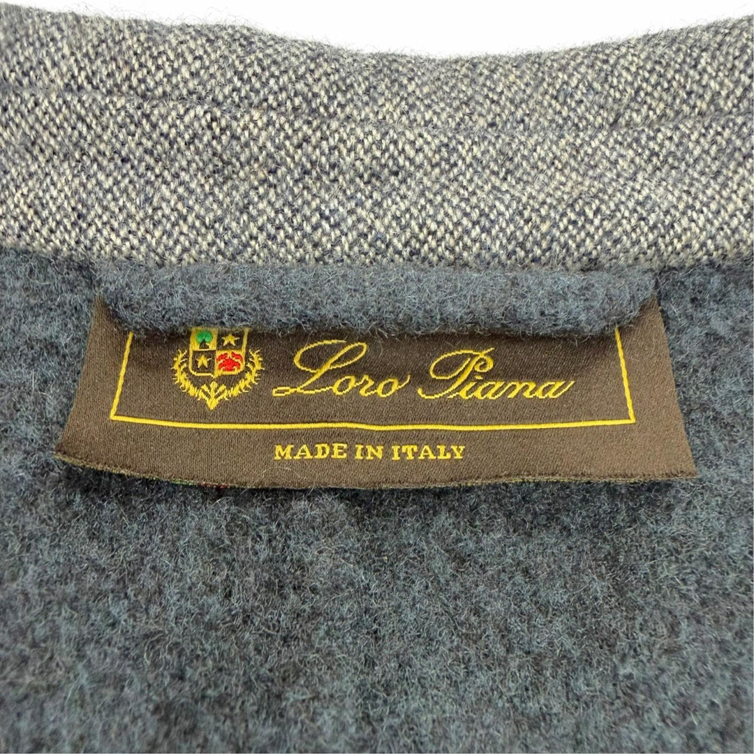 Great Loro Piana tailored jacket Tweed single jacket Navy system cashmere IT 52