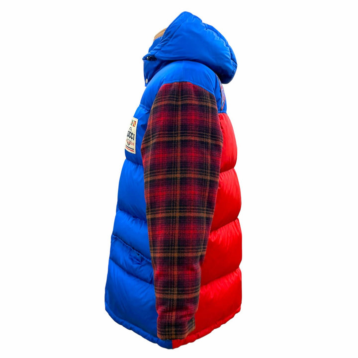 Great GUCCI Down jacket Sleeve check pattern, material switching blue 46 585393