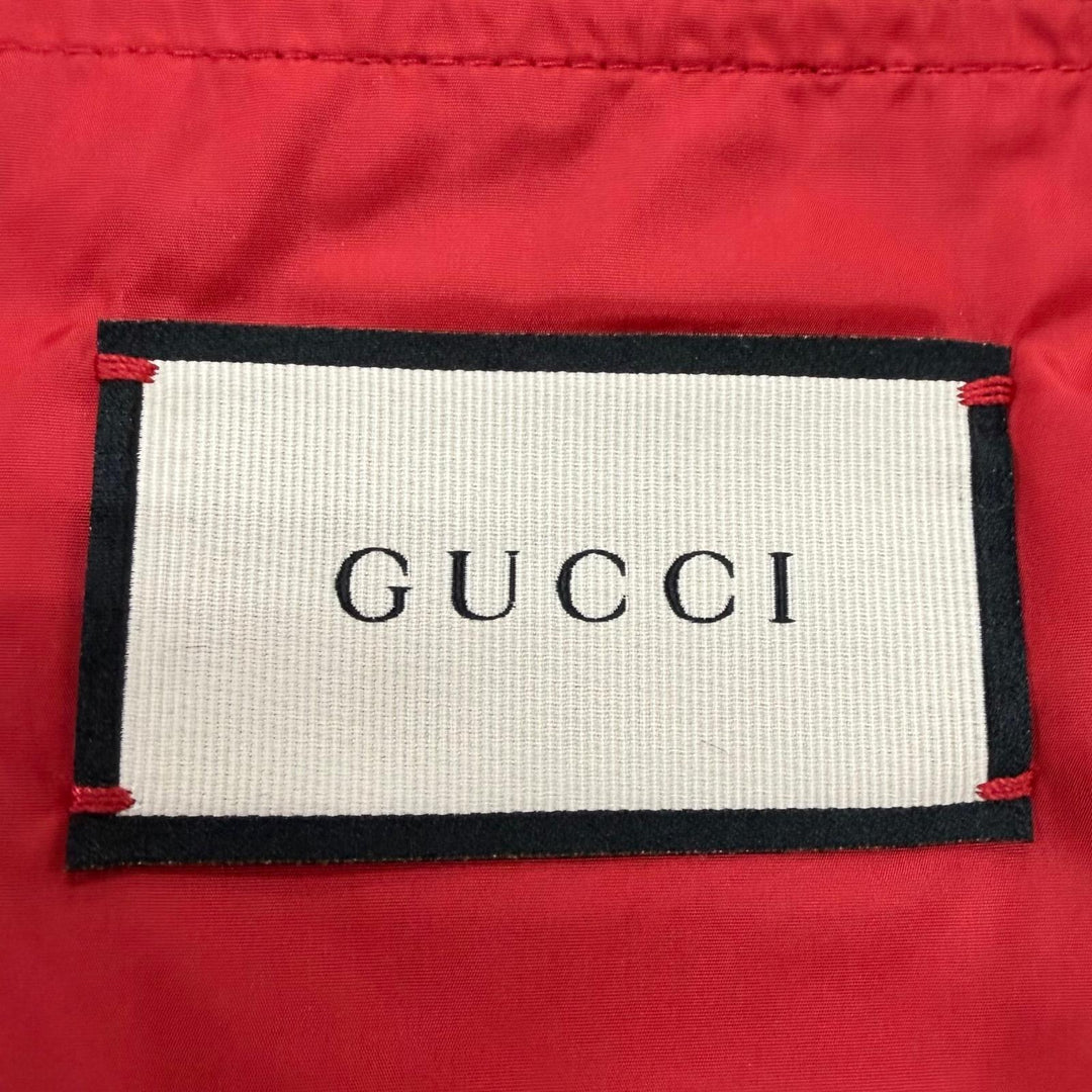 Great GUCCI Down jacket Sleeve check pattern, material switching blue 46 585393