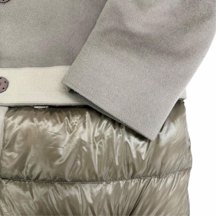 Great Herno down coat Collarless design with contrasting panels. cashmere 42