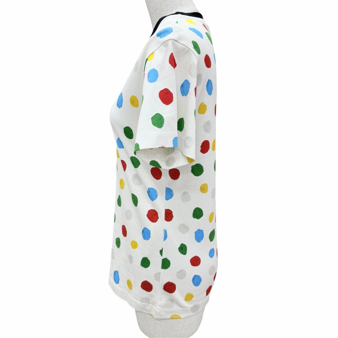 Excellent LOUIS VUITTON×Yayoi Kusama Short sleeve T-shirt white cotton Women XS