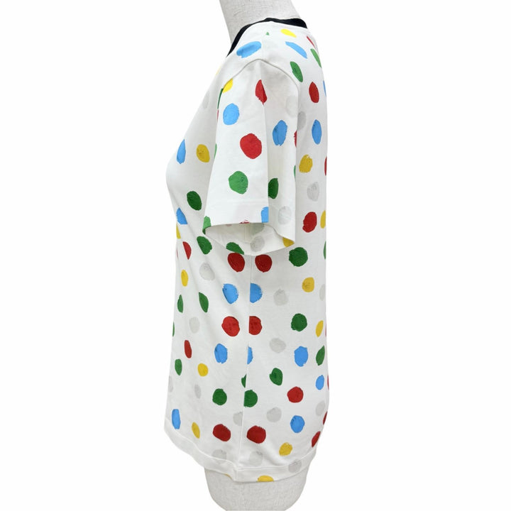 Excellent LOUIS VUITTON×Yayoi Kusama Short sleeve T-shirt white cotton Women XS