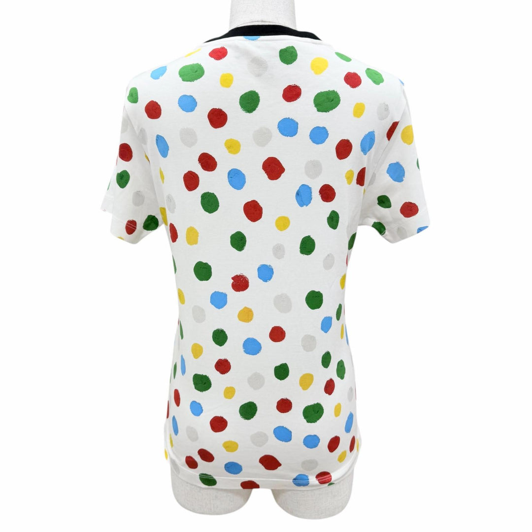 Excellent LOUIS VUITTON×Yayoi Kusama Short sleeve T-shirt white cotton Women XS