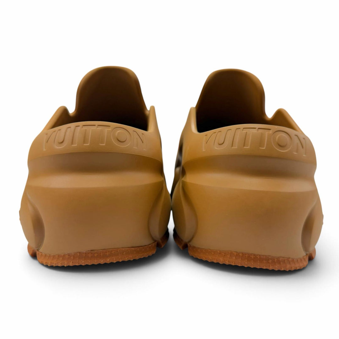 Great LOUIS VUITTON Sandals LV Shark Line Monogram platform slip-on shoes rubber