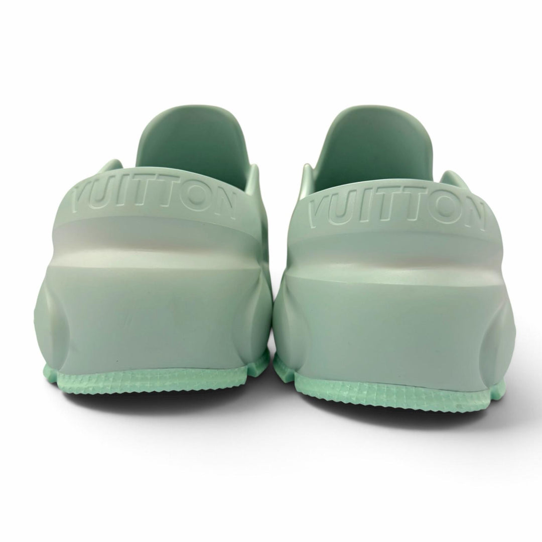 Great LOUIS VUITTON Sandals LV Shark Line Mint green rubber mens 7