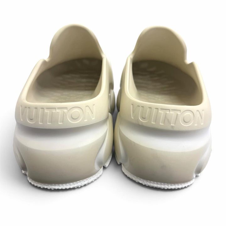 Great LOUIS VUITTON Sandals LV Sharkline Circle logo platform shoes Ivory