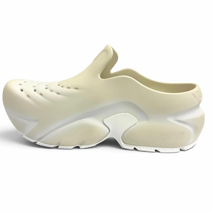 Great LOUIS VUITTON Sandals LV Sharkline Circle logo platform shoes Ivory
