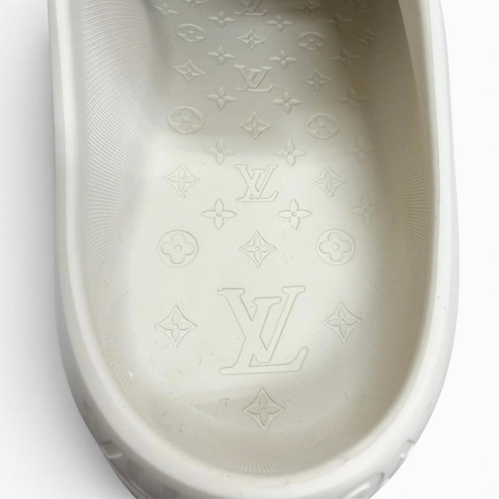 Great LOUIS VUITTON Sandals LV Sharkline Circle logo platform shoes Ivory