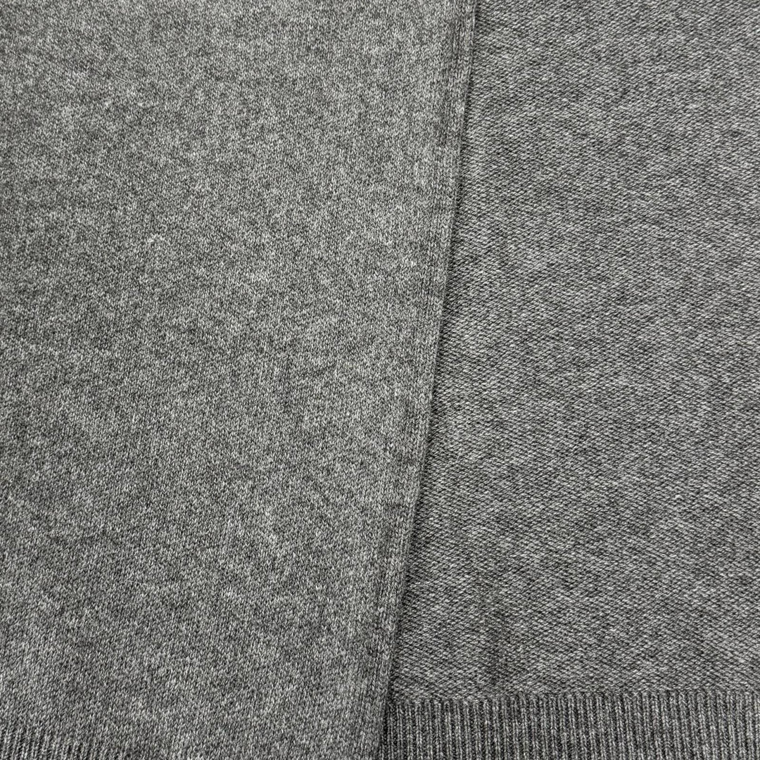 Great CHANEL Scarf 2025 Cruise Collection Logo Knit gray cashmere Women