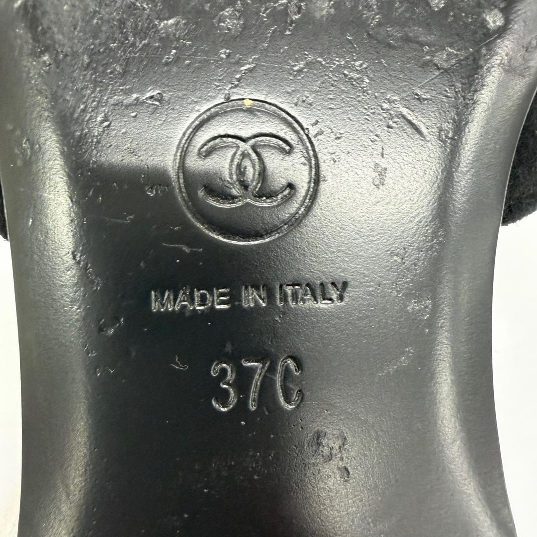 Great CHANEL Mule 2026 Métiers d'Art Collection COCO Mark Leather 37 G47043