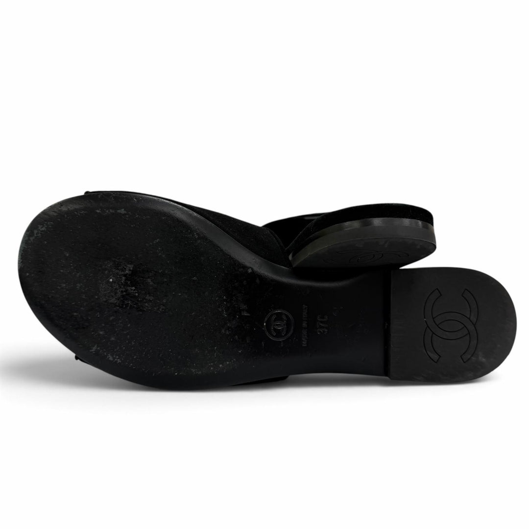 Great CHANEL Mule 2026 Métiers d'Art Collection COCO Mark Leather 37 G47043