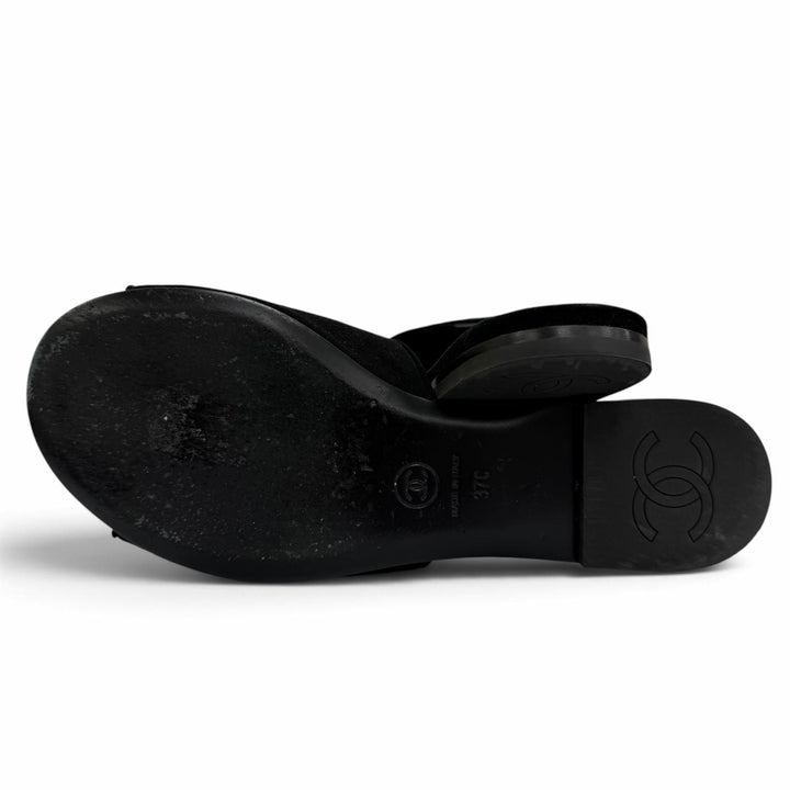 Great CHANEL Mule 2026 Métiers d'Art Collection COCO Mark Leather 37 G47043