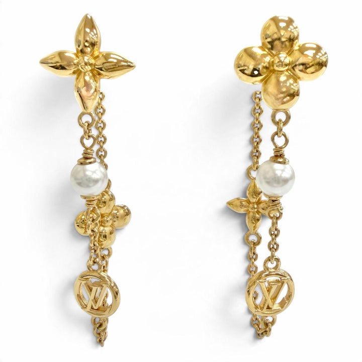 Excellent LOUIS VUITTON Pearl Constellation Pierce Monogram LV Circle M03530