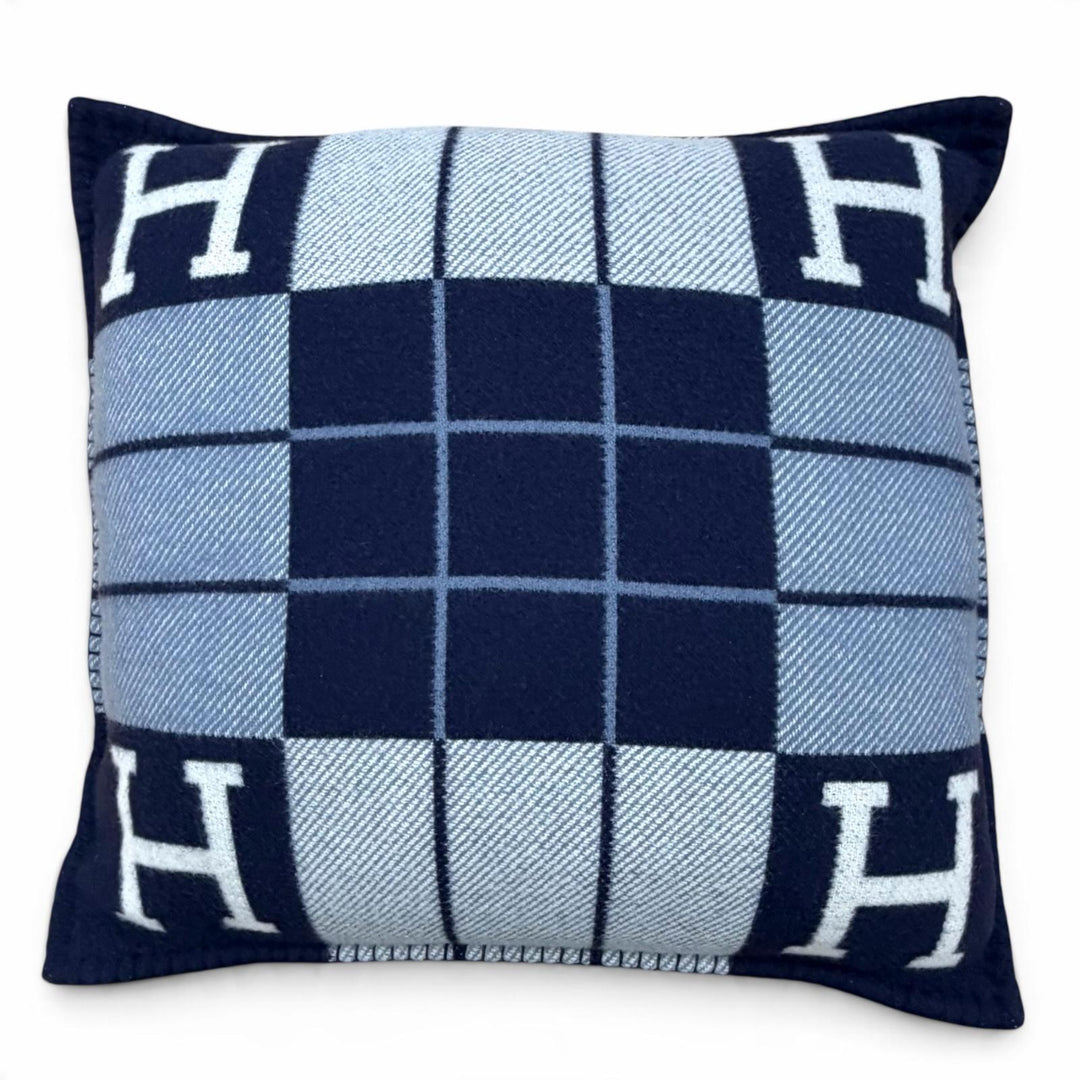 Excellent HERMES cushion Avalon 3 PM interior Navy wool Women