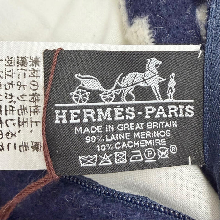 Excellent HERMES cushion Avalon 3 PM interior Navy wool Women