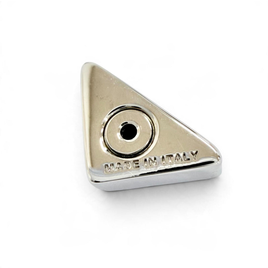 Excellent PRADA Pierce Triangle Logo Crystal Ball Earrings (Pair) 1I0239