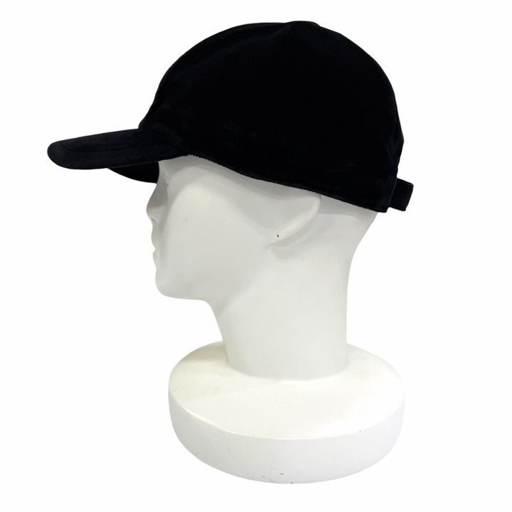 Excellent PRADA cap Triangle with logo velvet baseball black cotton M 1HC336