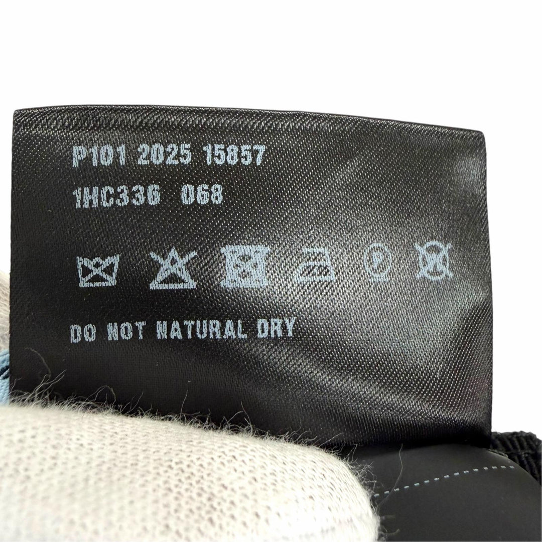 Excellent PRADA cap Triangle with logo velvet baseball black cotton M 1HC336