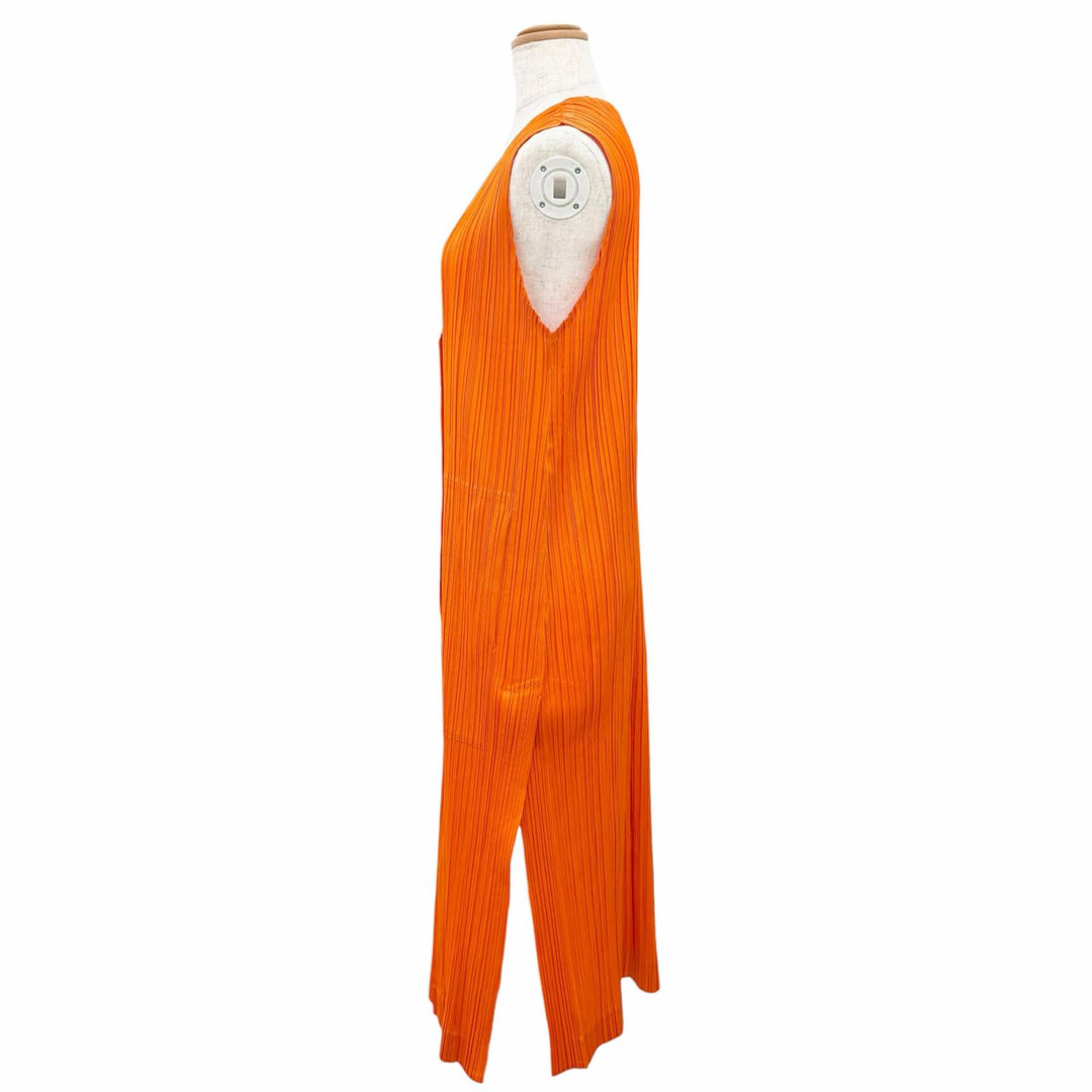 Excellent PLEATS PLEASE Best Long gilet Orange polyester Women 3