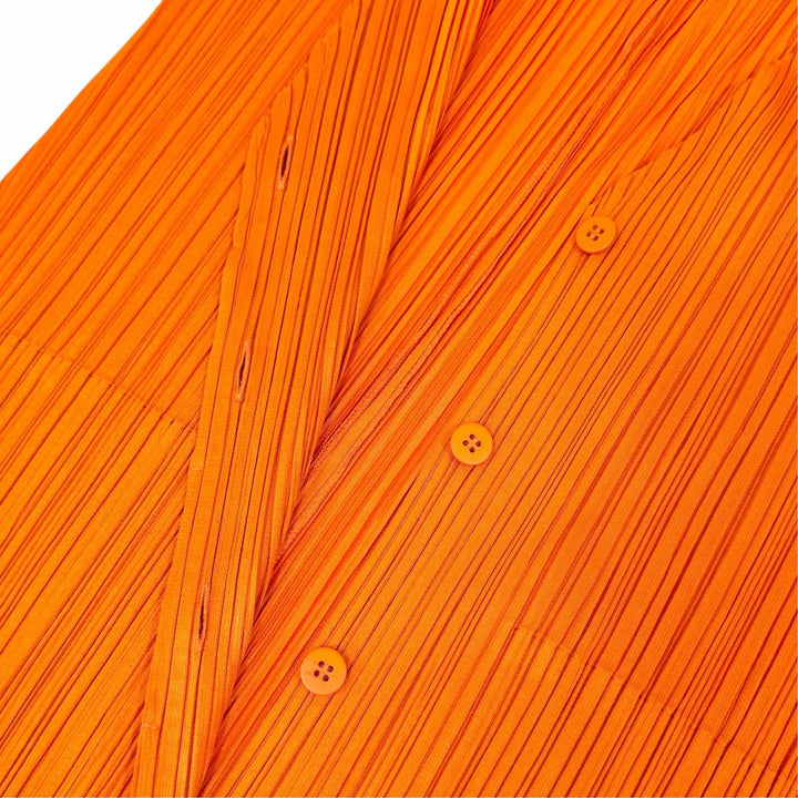 Excellent PLEATS PLEASE Best Long gilet Orange polyester Women 3