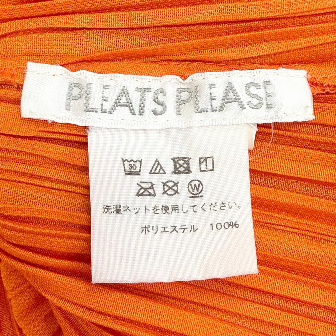 Excellent PLEATS PLEASE Best Long gilet Orange polyester Women 3