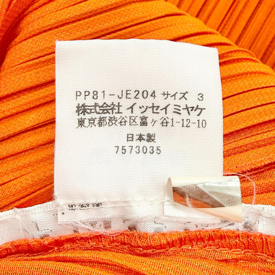 Excellent PLEATS PLEASE Best Long gilet Orange polyester Women 3