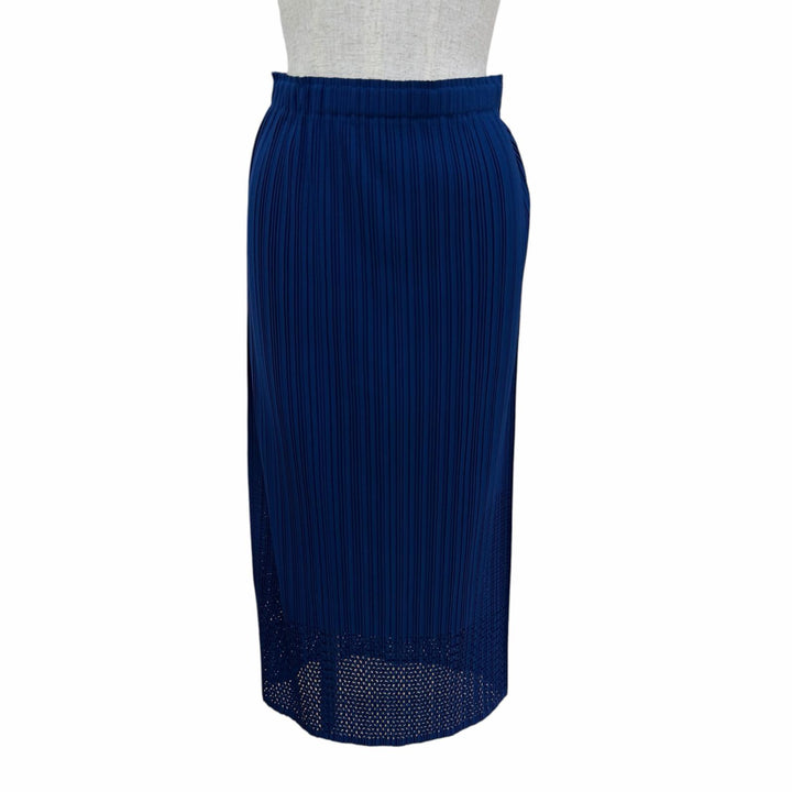 Excellent PLEATS PLEASE two-piece set Tops and skirts Navy PP31JK921 PP31JG922