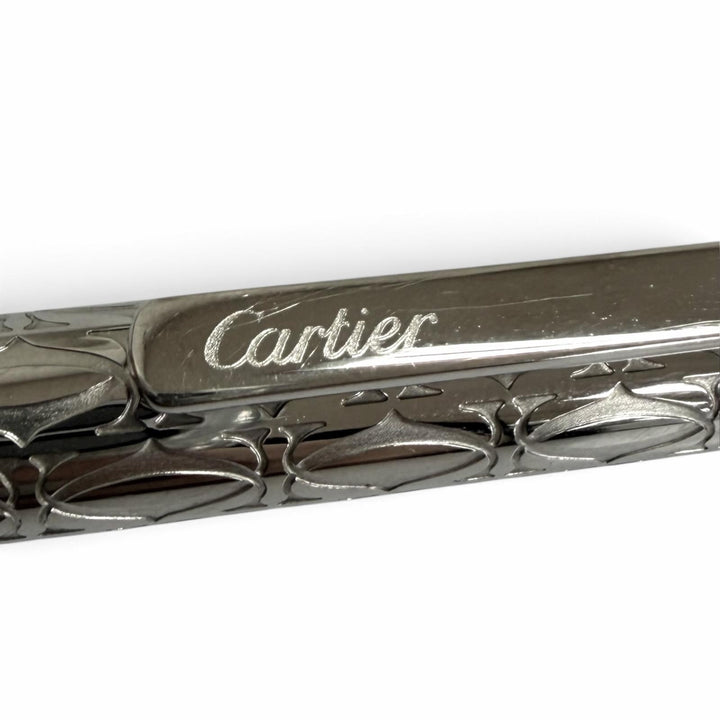 Great Cartier Ballpoint pen Must de Cartier 2C Decor Happy Birthday Silver