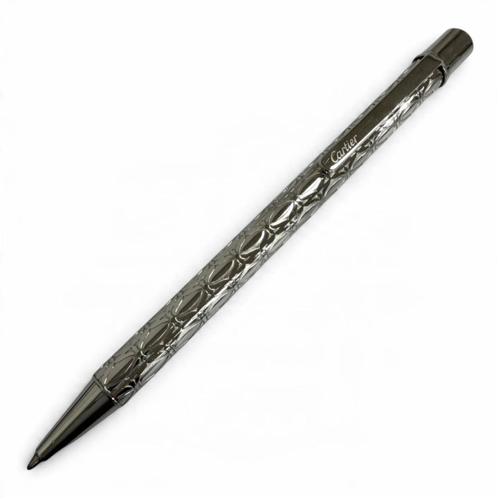 Great Cartier Ballpoint pen Must de Cartier 2C Decor Happy Birthday Silver