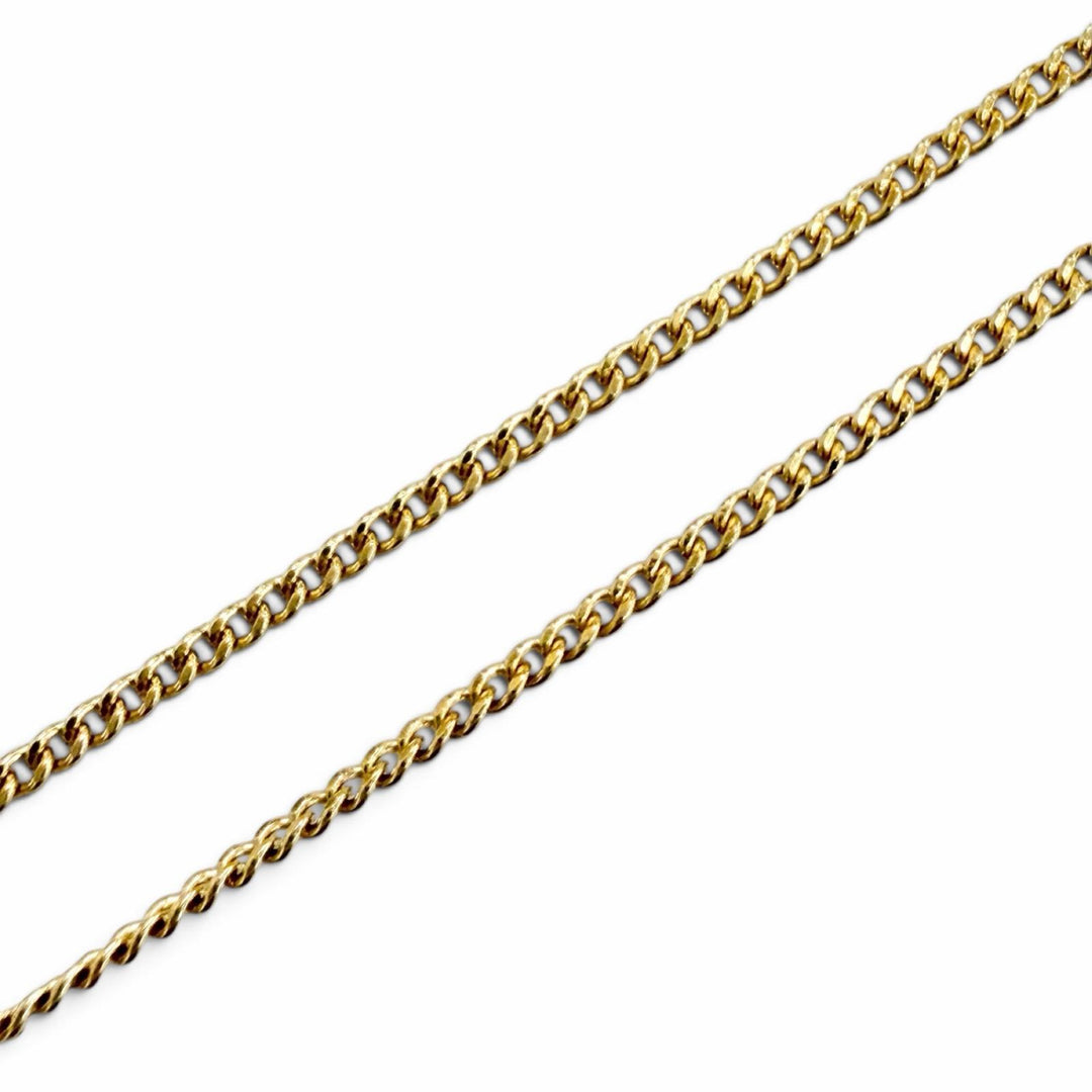 Excellent TIFFANY&Co. Cross Ribbon Motif Necklace Accessory 750 (YG) yellow goal
