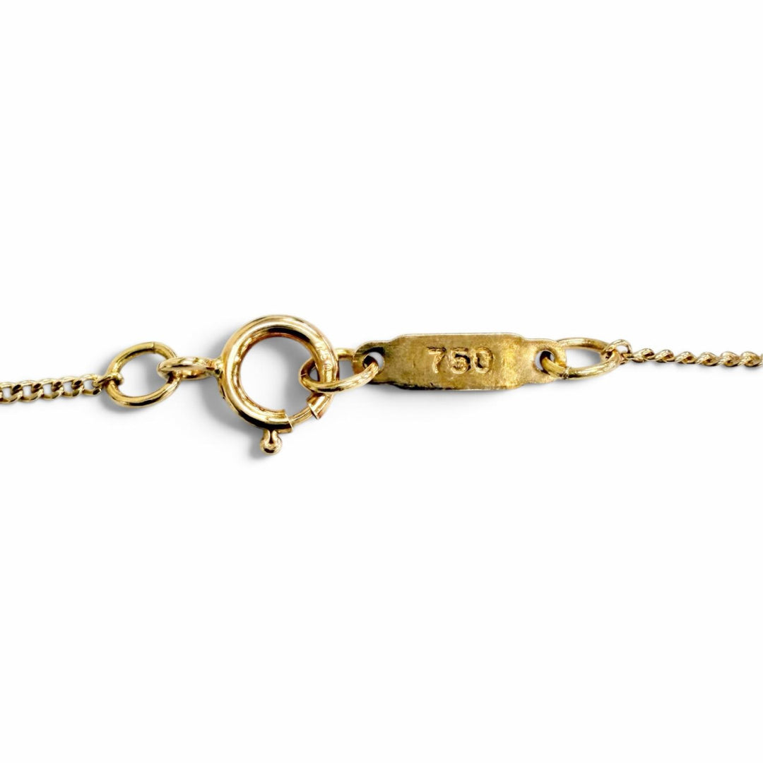 Excellent TIFFANY&Co. Cross Ribbon Motif Necklace Accessory 750 (YG) yellow goal