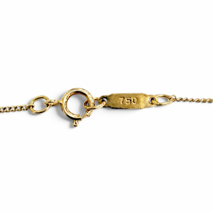 Excellent TIFFANY&Co. Cross Ribbon Motif Necklace Accessory 750 (YG) yellow goal