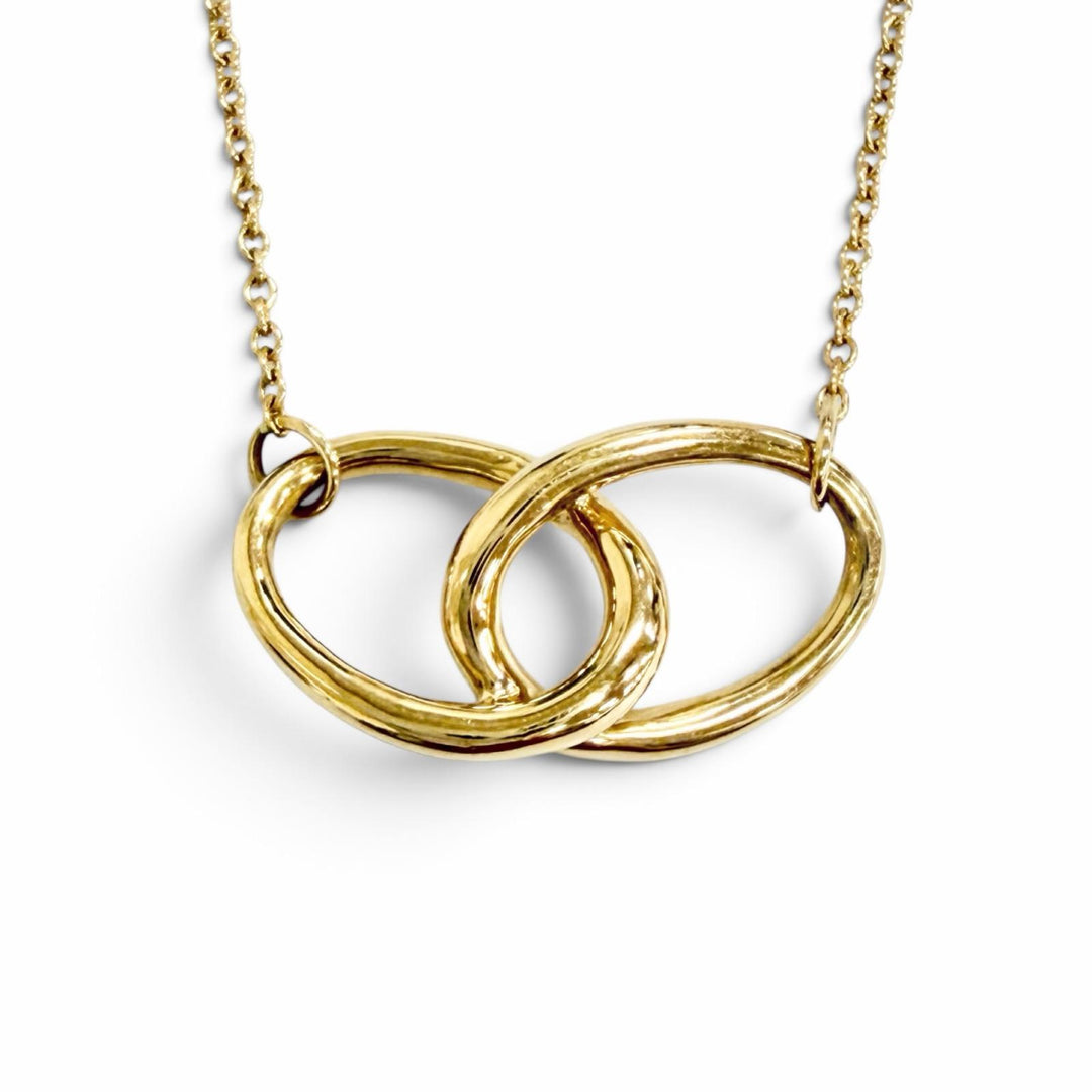 Excellent TIFFANY&Co. Double Loop Necklace Accessory 750 (YG) K18 yellow goal