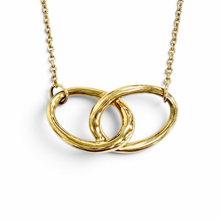 Excellent TIFFANY&Co. Double Loop Necklace Accessory 750 (YG) K18 yellow goal