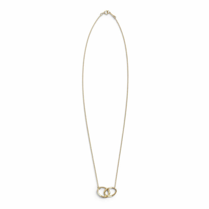 Excellent TIFFANY&Co. Double Loop Necklace Accessory 750 (YG) K18 yellow goal