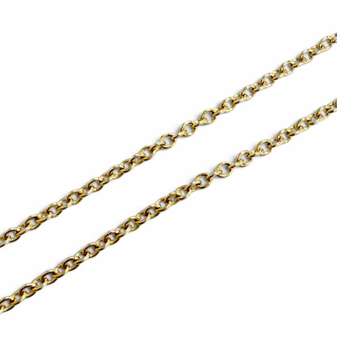 Excellent TIFFANY&Co. Double Loop Necklace Accessory 750 (YG) K18 yellow goal