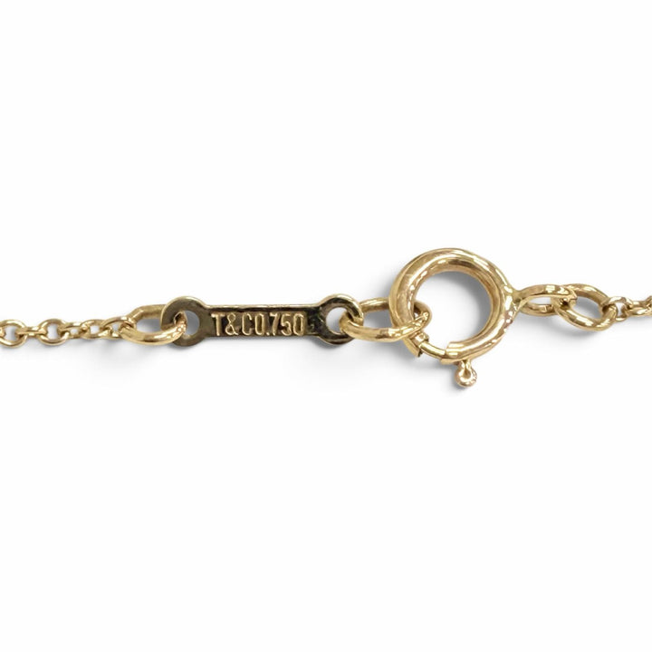Excellent TIFFANY&Co. Double Loop Necklace Accessory 750 (YG) K18 yellow goal