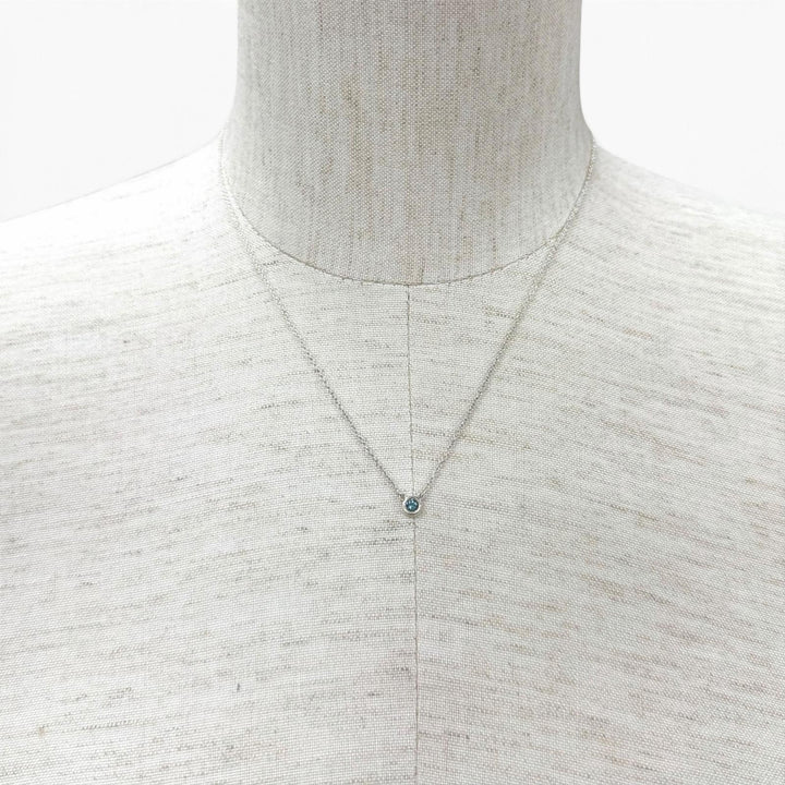 Great TIFFANY&Co. Necklace Color by the Yard Aquamarine Pendant Silver AG925