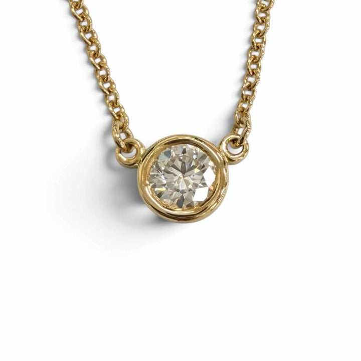 Excellent TIFFANY&Co. Necklace By the Yard Diamond 750(YG) K18 Yellow Gold AU750