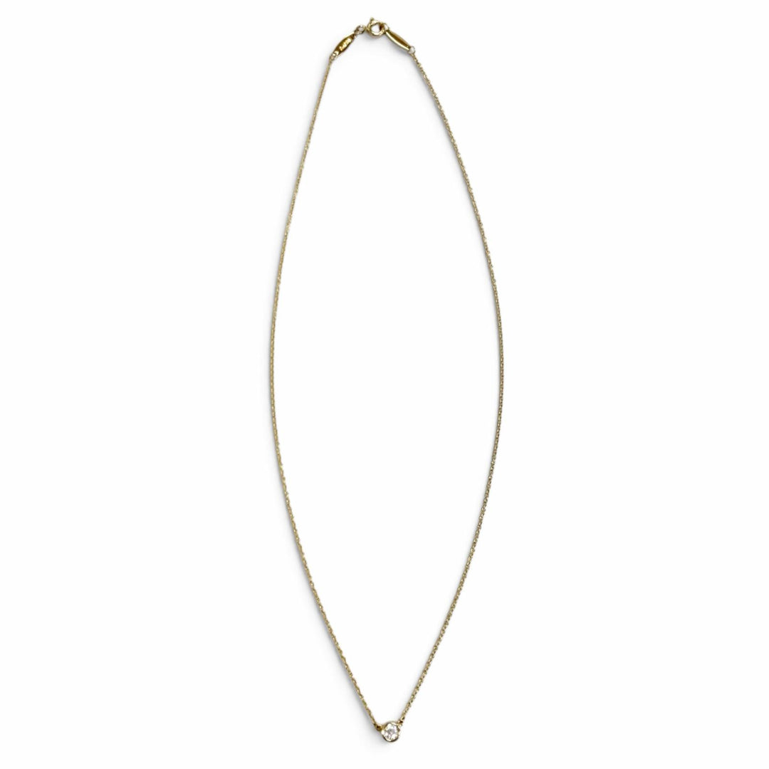 Excellent TIFFANY&Co. Necklace By the Yard Diamond 750(YG) K18 Yellow Gold AU750