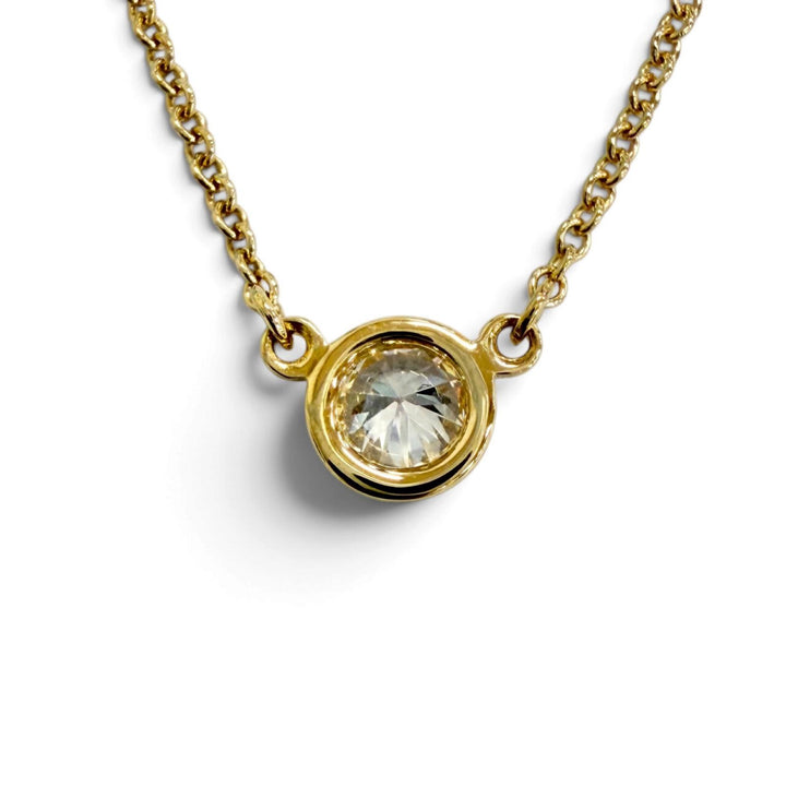 Excellent TIFFANY&Co. Necklace By the Yard Diamond 750(YG) K18 Yellow Gold AU750