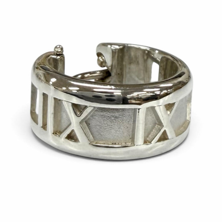 Excellent TIFFANY&Co. Pierce 1995 Atlas Hoop Silver 925 Women