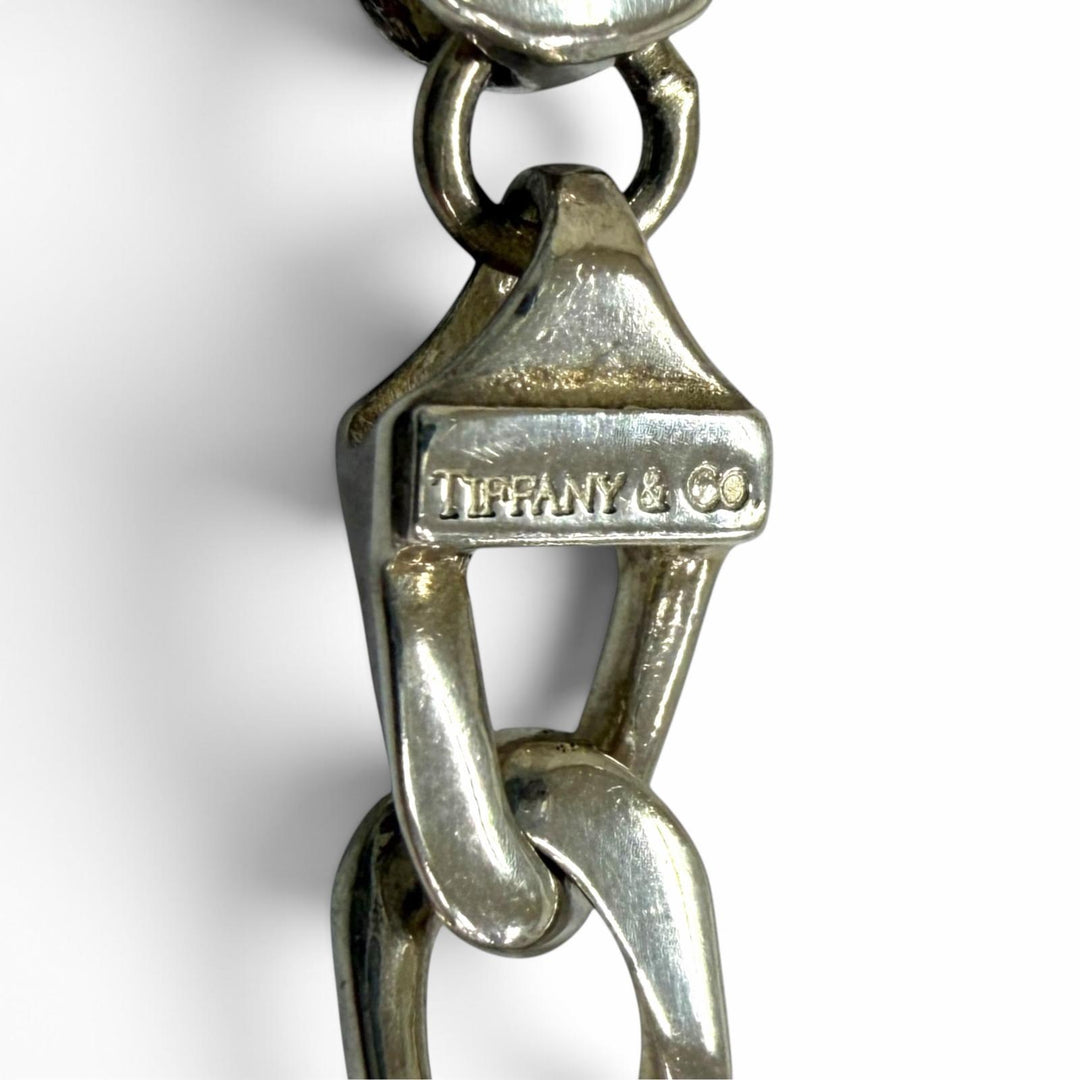 Great TIFFANY&Co. bracelet Figaro Combo Chain Silver SV925 mens