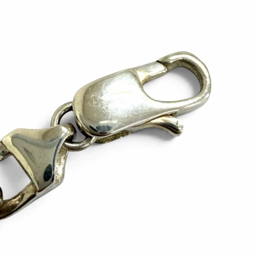 Great TIFFANY&Co. bracelet Figaro Combo Chain Silver SV925 mens
