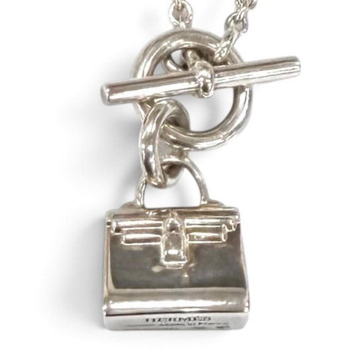 Very Good HERMES Necklace Amulet Kelly Silver AG925 Women
